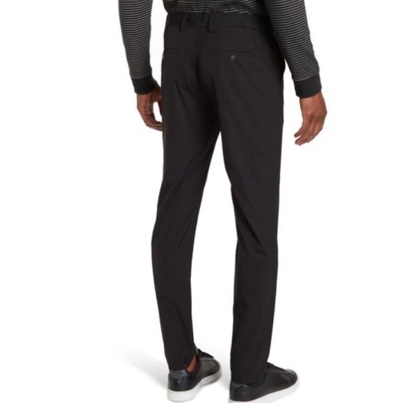NWT Thomas Dean | Performance Nylon Blend Black Men’s Pants - Picture 2 of 11